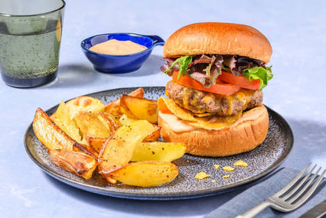 Chipotle Ranch and Tortilla Crunch Turkey Burgers