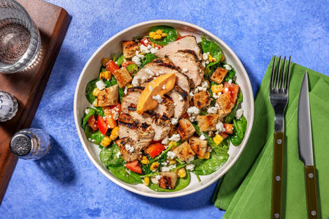 Salade de hauts de cuisse de poulet grillés au ranch