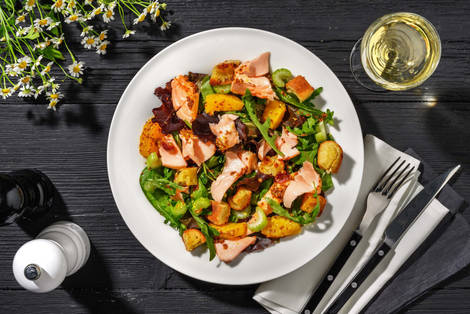 Double saumon rôti à la moutarde au miel