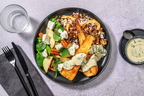 Steak de panais et sauce à la crème d'épinards