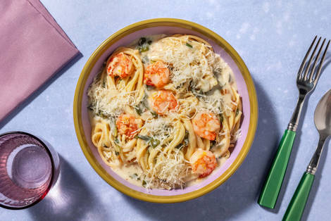 SuperQuick Creamy Double Shrimp Spaghetti al Limone