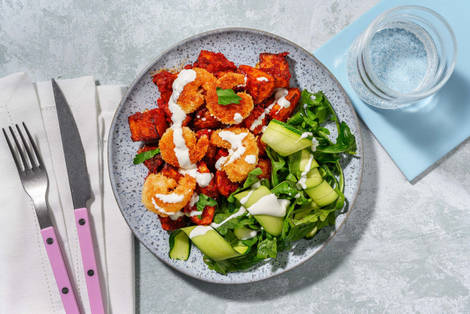 Spansk inspireret panerede rejer