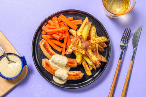 Honey Mustard Sausages in Creamy Sauce