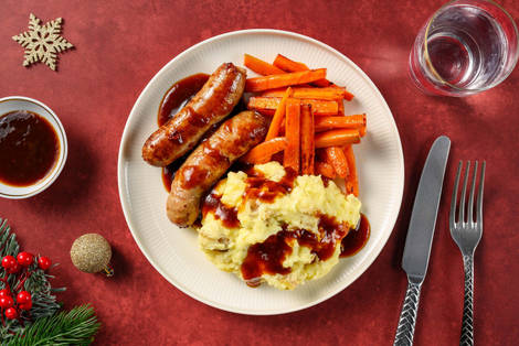 Cumberland Sausages and Parsnip Mash