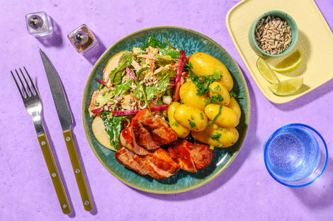 Koreansk BBQ-glaserade fläskmedaljonger