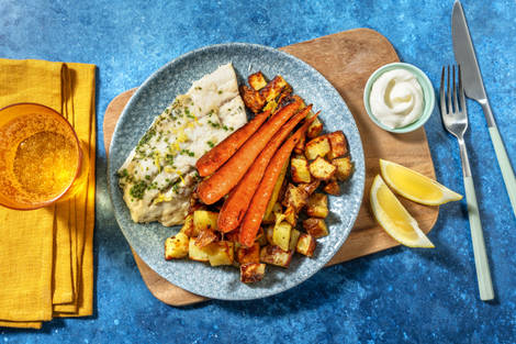 Hake in Garlic Chive Butter