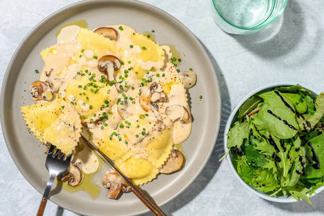 School Night Parma Ham Filled Pasta