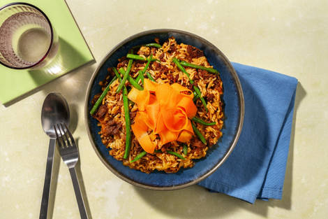 Teriyaki-Hoisin Veggie Mince Fried Rice