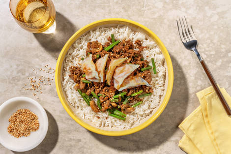 Honey Miso Mushroom Beef and Vegetable Gyozas