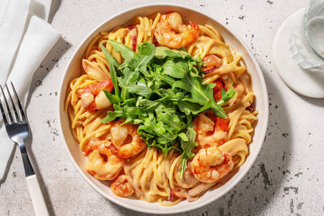 Spaghetti express aux crevettes ail & citron