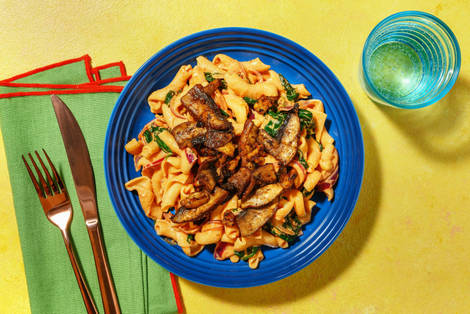 Gigli au portobello en sauce crémeuse 