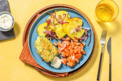 Cotoletta di merluzzo al forno e patate