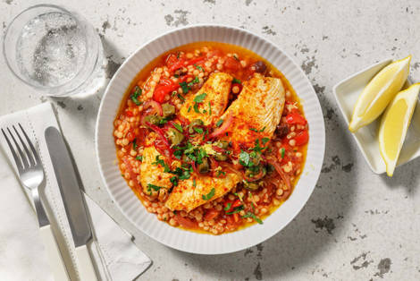 Pangasiusfilet in botersaus met citroen en kappertjes