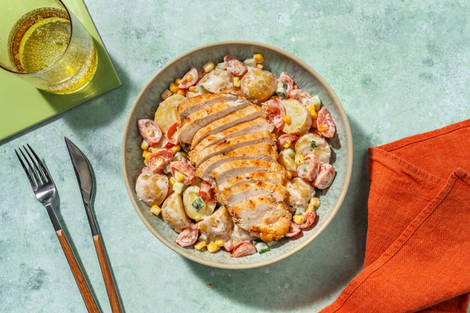 Filet de poulet & grenailles en salade