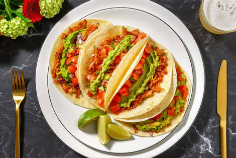 Carnitas Pulled Pork gefüllte Tacos