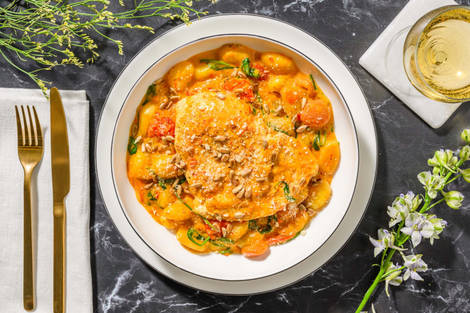 Pouletbrust und frische Gnocchi aus der Bratpfanne