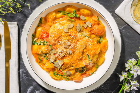 Hähnchenbrust und frische Pfannengnocchi