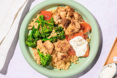 Quick Spiced Chicken and Pepper Bulgur