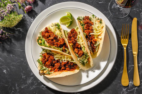 BBQ Tacos mit Bio-Rinderhackfleisch & Gouda