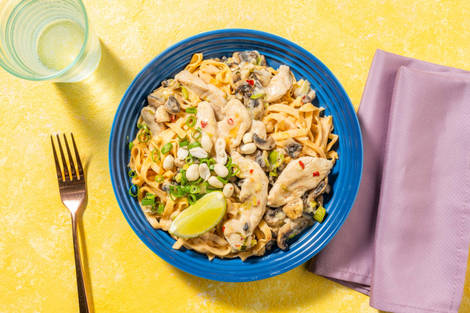 Chilinudeln mit Pouletgeschnetzeltem