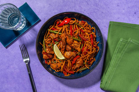 Chinese Style Chicken Noodle Stir-Fry