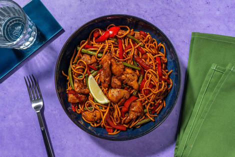 Chinese Style Chicken Noodle Stir-Fry