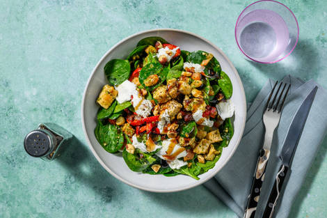 Pesto Chicken and Mozzarella Salad