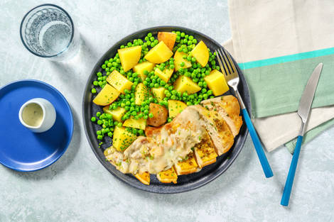 Midweek Rosemary Roasted Chicken and Leek Sauce