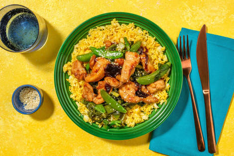 Poulet laqué en sauce à l'ail noir