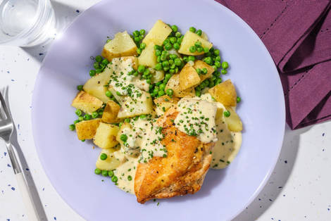 Midweek Roasted Chicken and Chive Sauce