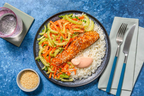 Enkel miso-glaseret laks