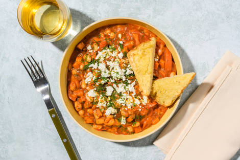 Easy Harissa Sweet Potato, Dill & Butter Bean Bowl