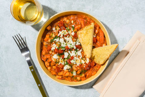 Easy Harissa Sweet Potato, Dill & Butter Bean Bowl