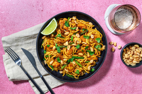 Garlic and Mushroom Chicken Noodles