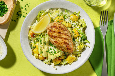 Gnocchi-Salat mit Avocado & extra Bio-Hähnchenbrustfilet