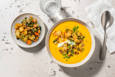 Soupe de potimarron & granola maison