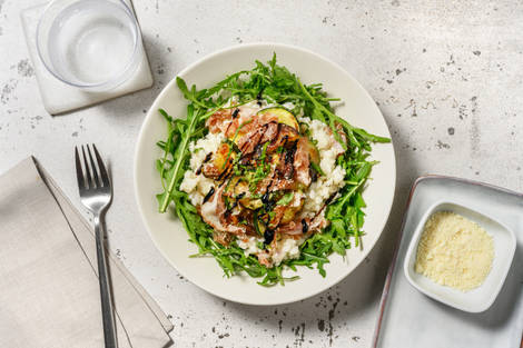 Risotto verdi de courgette & coppa di Parma