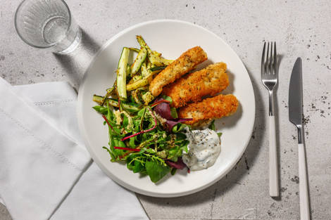 Tenders de poisson & ravigote pleine de peps