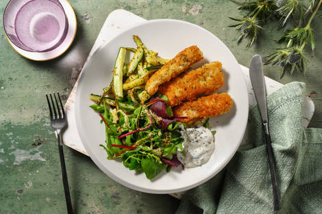 Tenders de poisson & ravigote pleine de peps