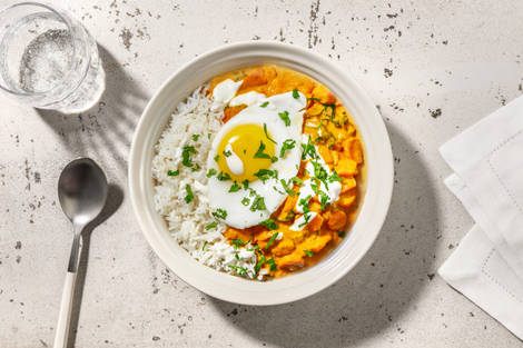 Curry indien à la patate douce & épinards
