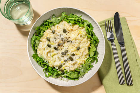 One pot : orzotto, parmesan AOP & épinards