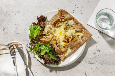 La galette Brocéliande : champis & poireaux