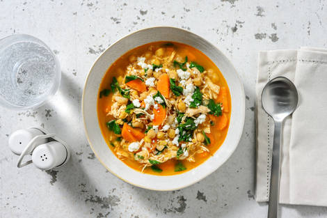 Soupe orientale poulet & pois chiches