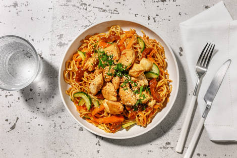 La Fraîche : poulet, crudités & sauce satay