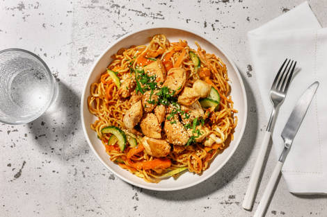 La Fraîche : poulet, crudités & sauce satay