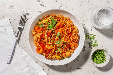 Chow mein : nouilles sautées aux crevettes