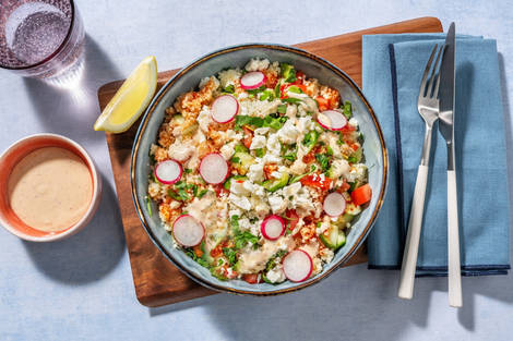 Greek Style Cheese and Bulgur Salad