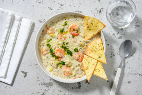 One pot crevettes dorées & haricots blancs