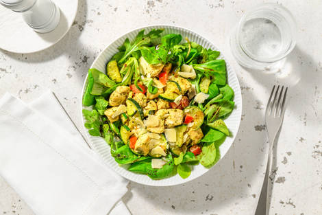 Poulet poêlé au pesto verde & tomates