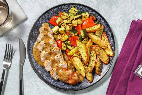 Bio-Hähnchen mit Thymian-Kartoffeln